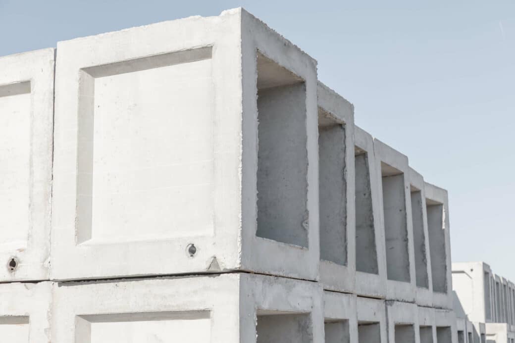 products rcp and precast concrete square boxes stacked